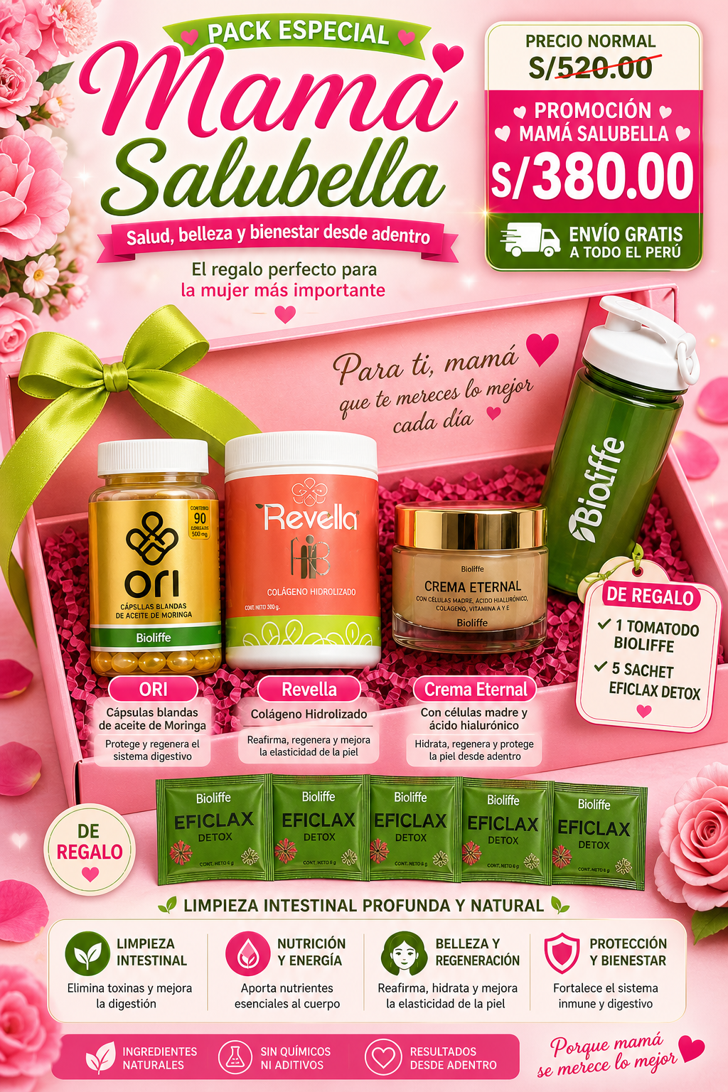 ✨ Revella Bioliffe — Colágeno Hidrolizado Repotenciado para una Piel Joven, Cabello Fuerte y Belleza Natural