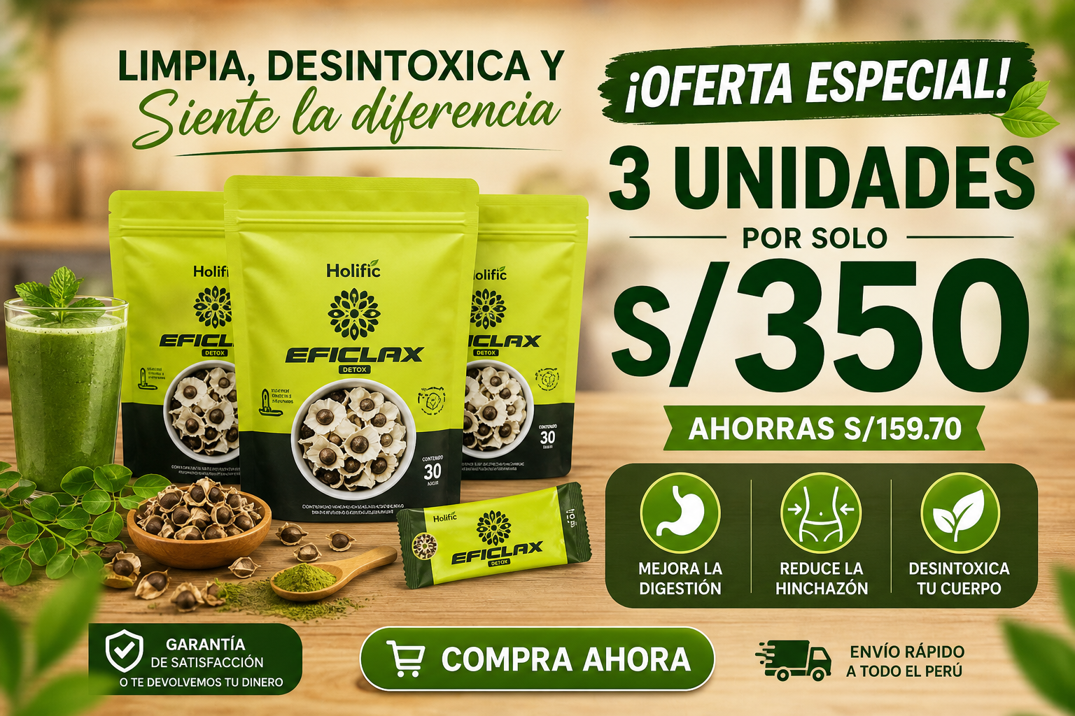 Pack 3 Eficlax Detox Intestinal 🌸 Edición Día de la Madre