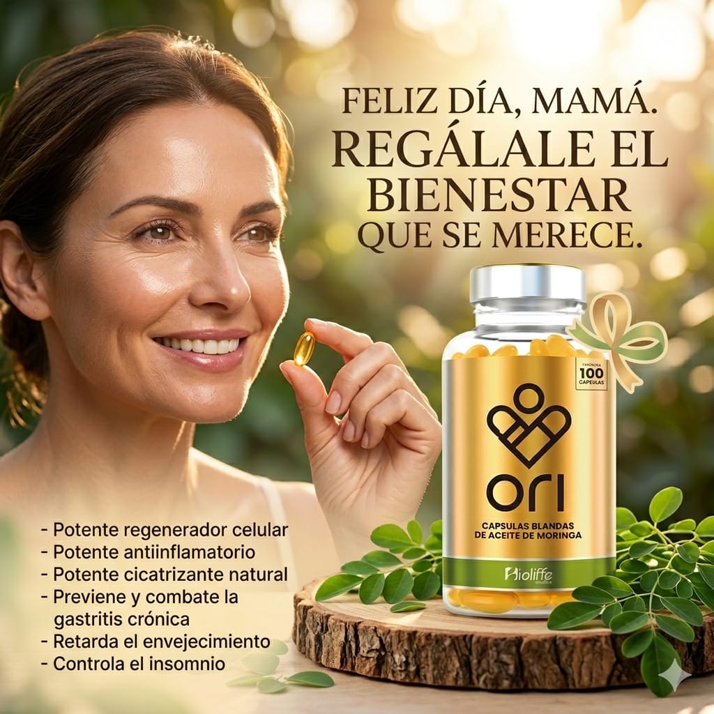 ORI Aceite de Moringa en Cápsulas 🌿 | Energía, Desinflama y Rejuvenecimiento Natural desde Adentro