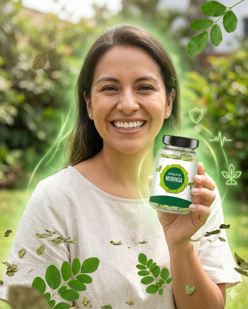 CAPSULAS DE HOJA DE MORINGA PREMIUN