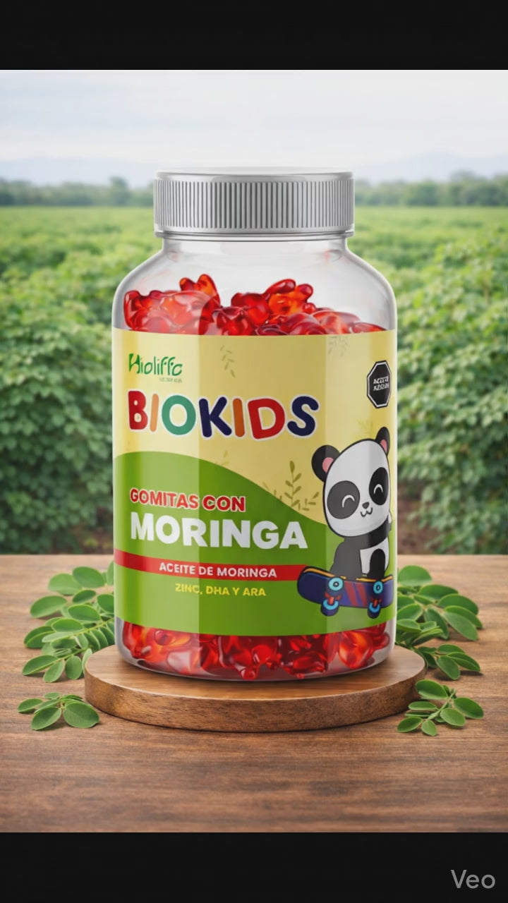 Biokids Gomitas nutritivas con moringa (super alimento)