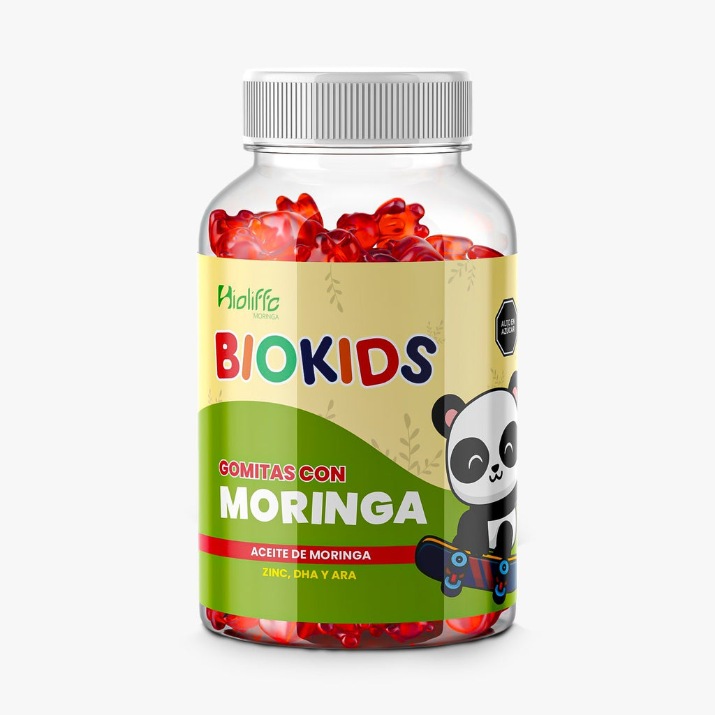 Biokids Gomitas nutritivas con moringa (super alimento)